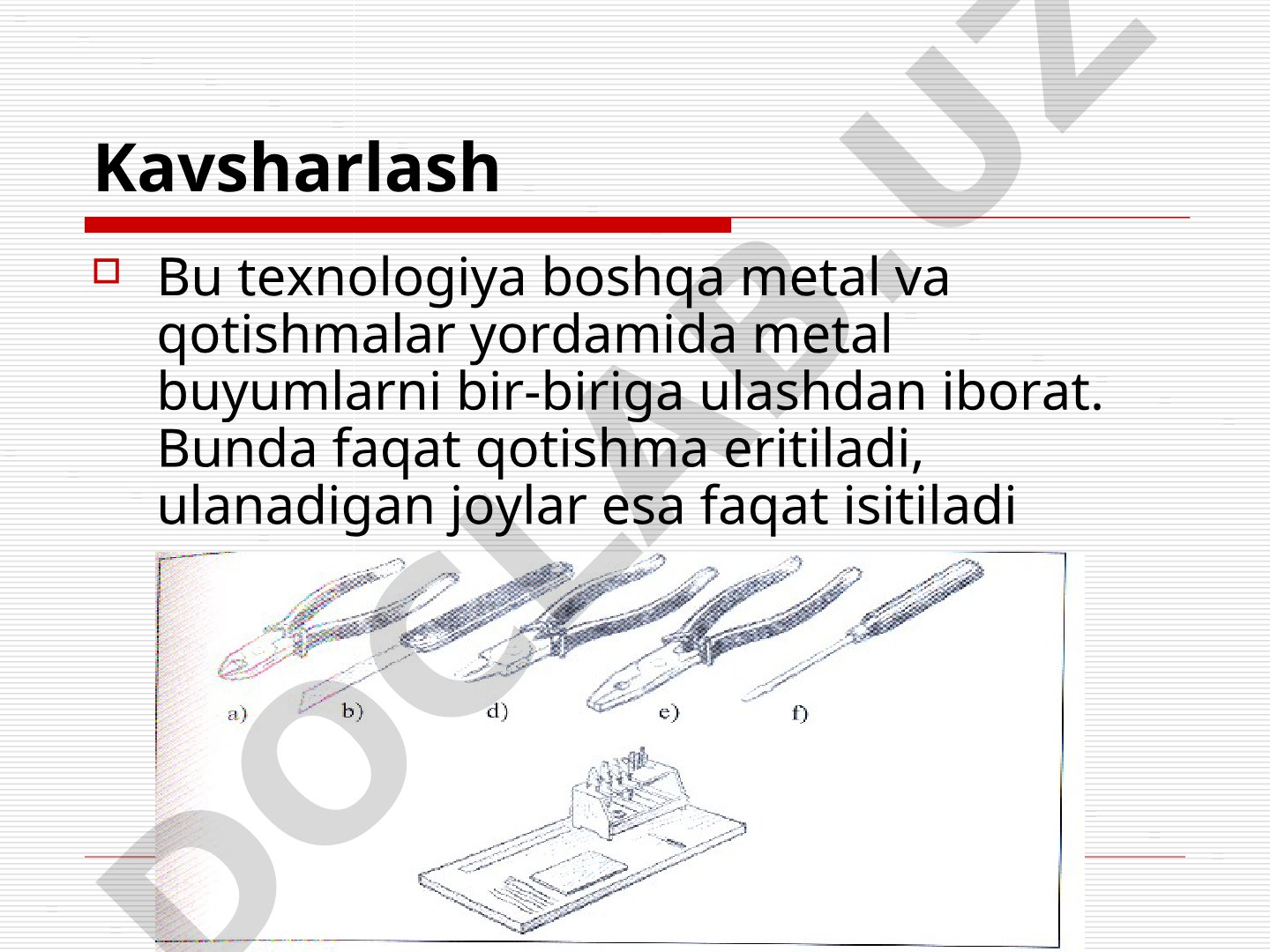 Kavsharlash asosida elektr montaj ishlarini bajarish, ish o'rni. Kavsharlashda simlar, kavshar, flyuslar turlari