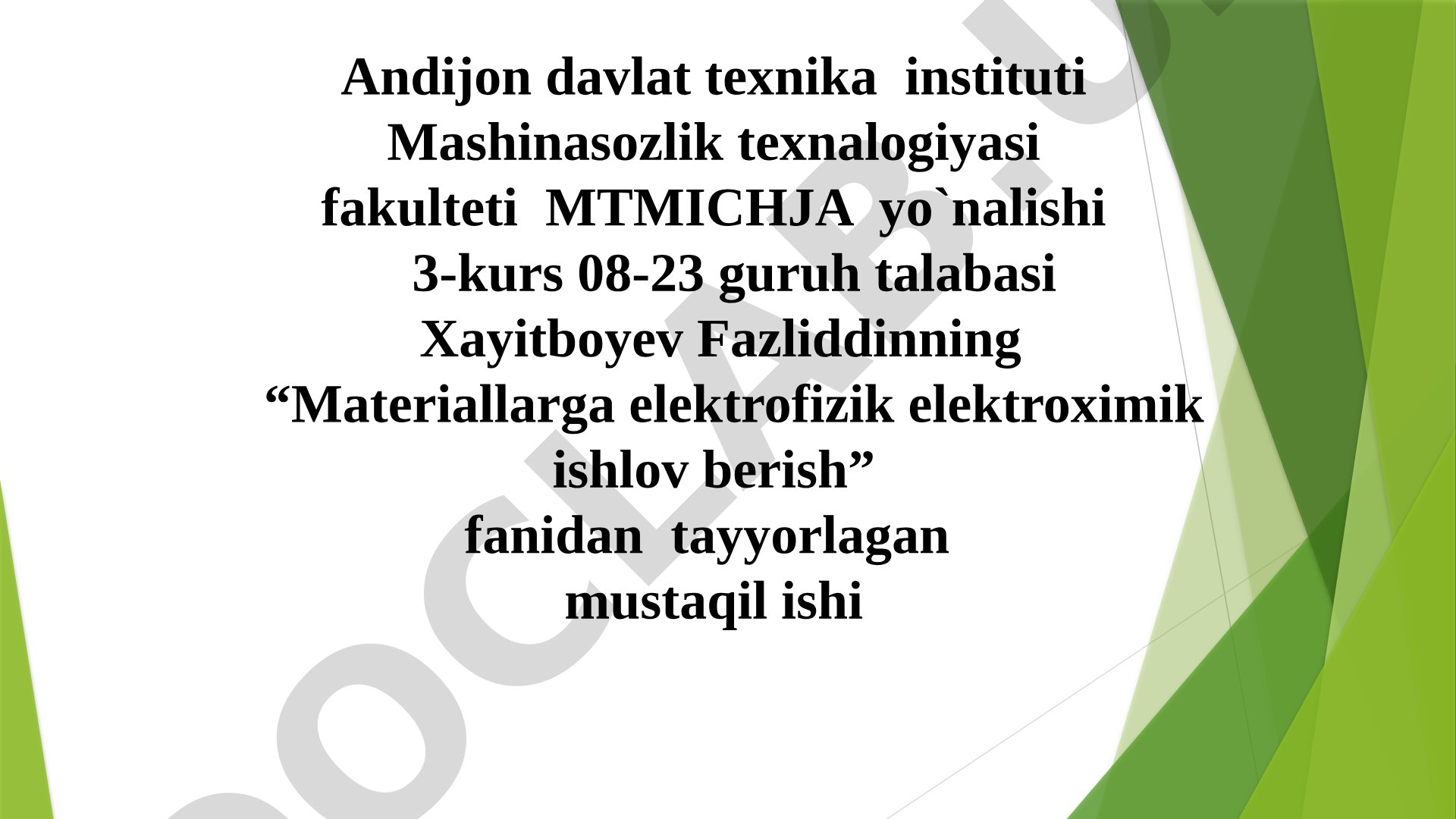 Detallarga elektroeroziyon ishlov berishning aniqligi