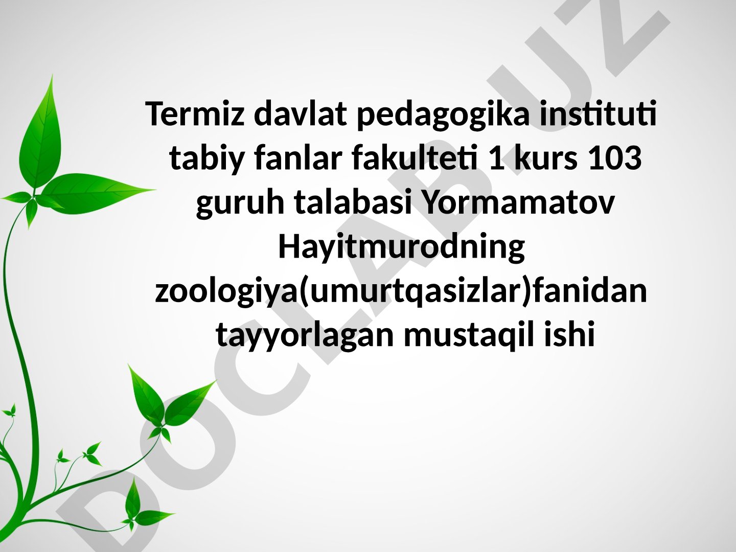 Halqali chuvalchanglar tipining umumiy tasnifi va sistematikasi