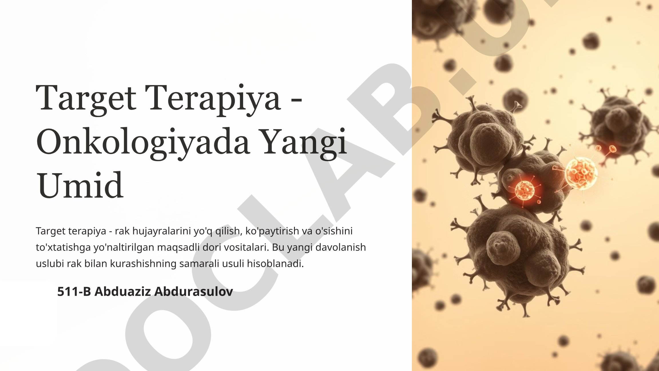 Target Terapiya - Onkologiyada Yangi Umid