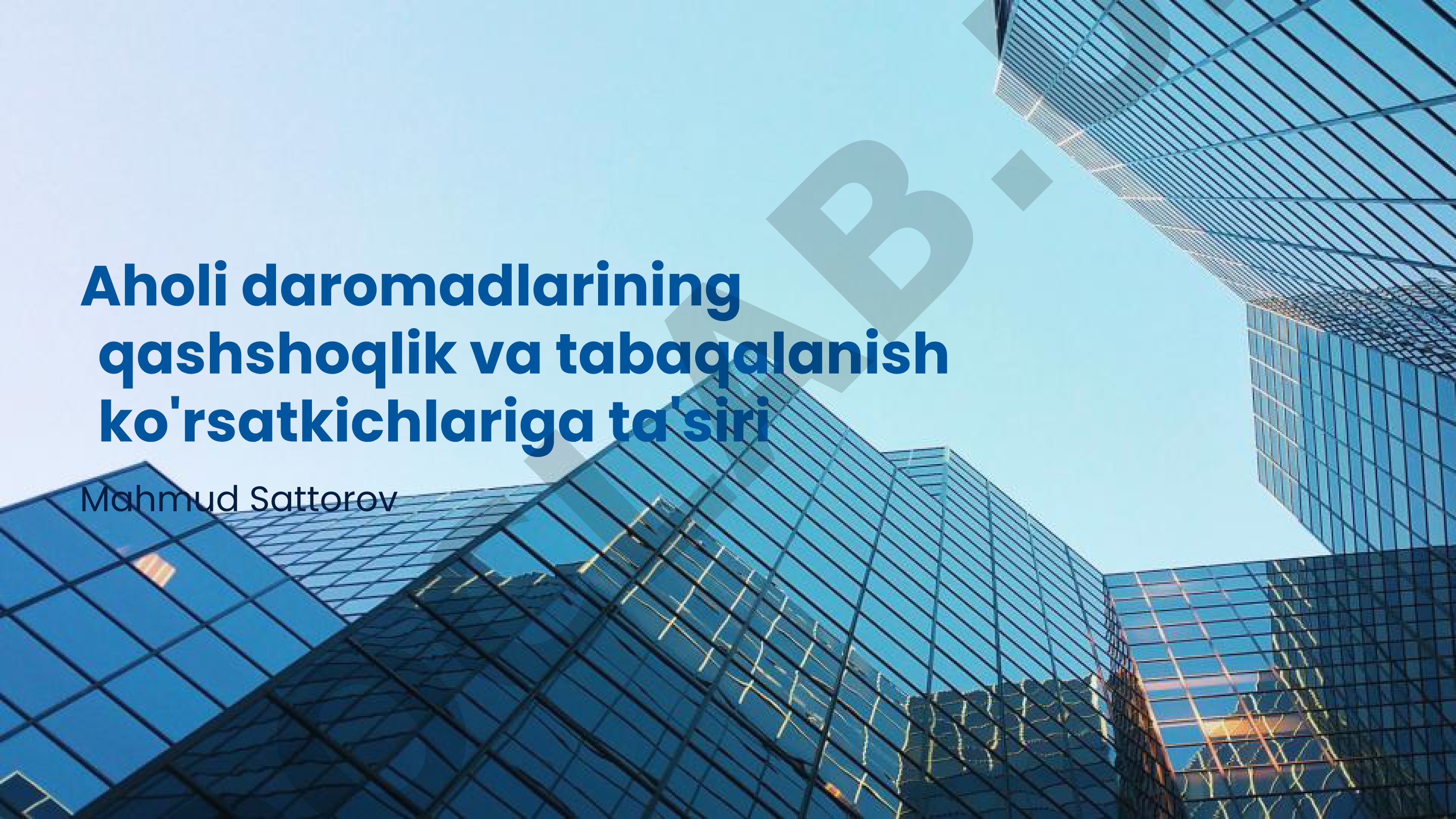 Aholi daromadlarining qashshoqlik va tabaqalanish ko'rsatkichlariga ta'siri