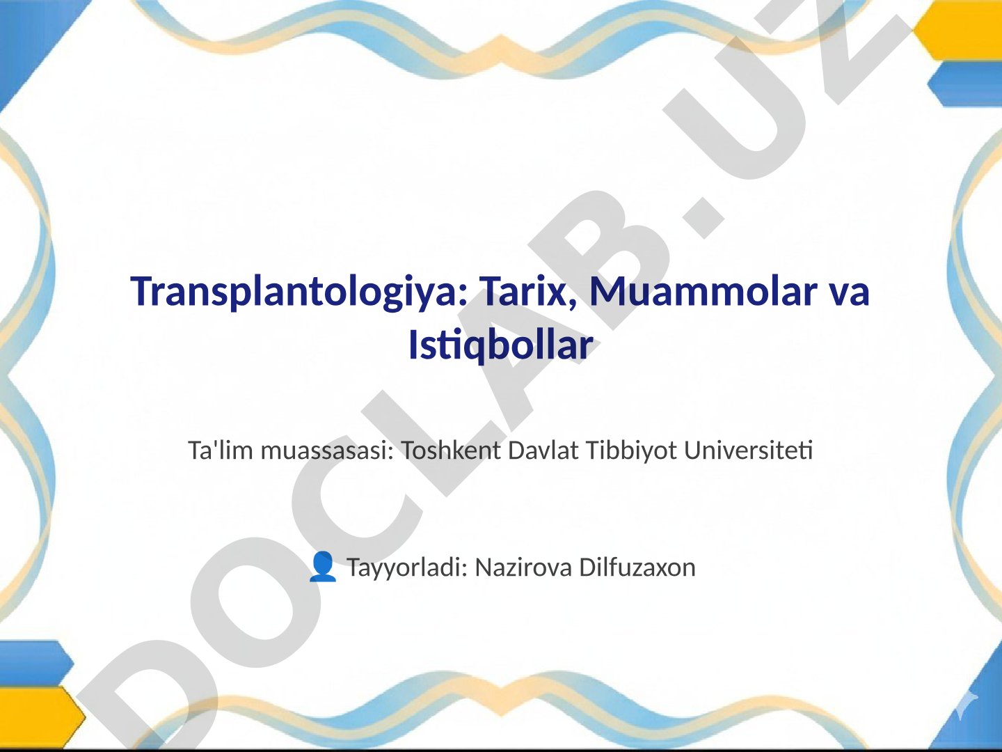 Transplantologiya: Tarix, Muammolar va Istiqbollar