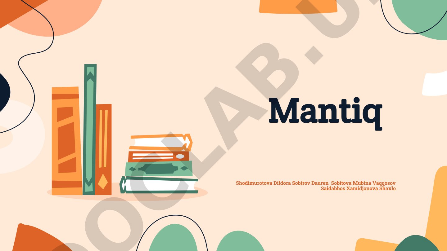 Mantiq tushunchalari va mantiqiy fikrlash asoslari