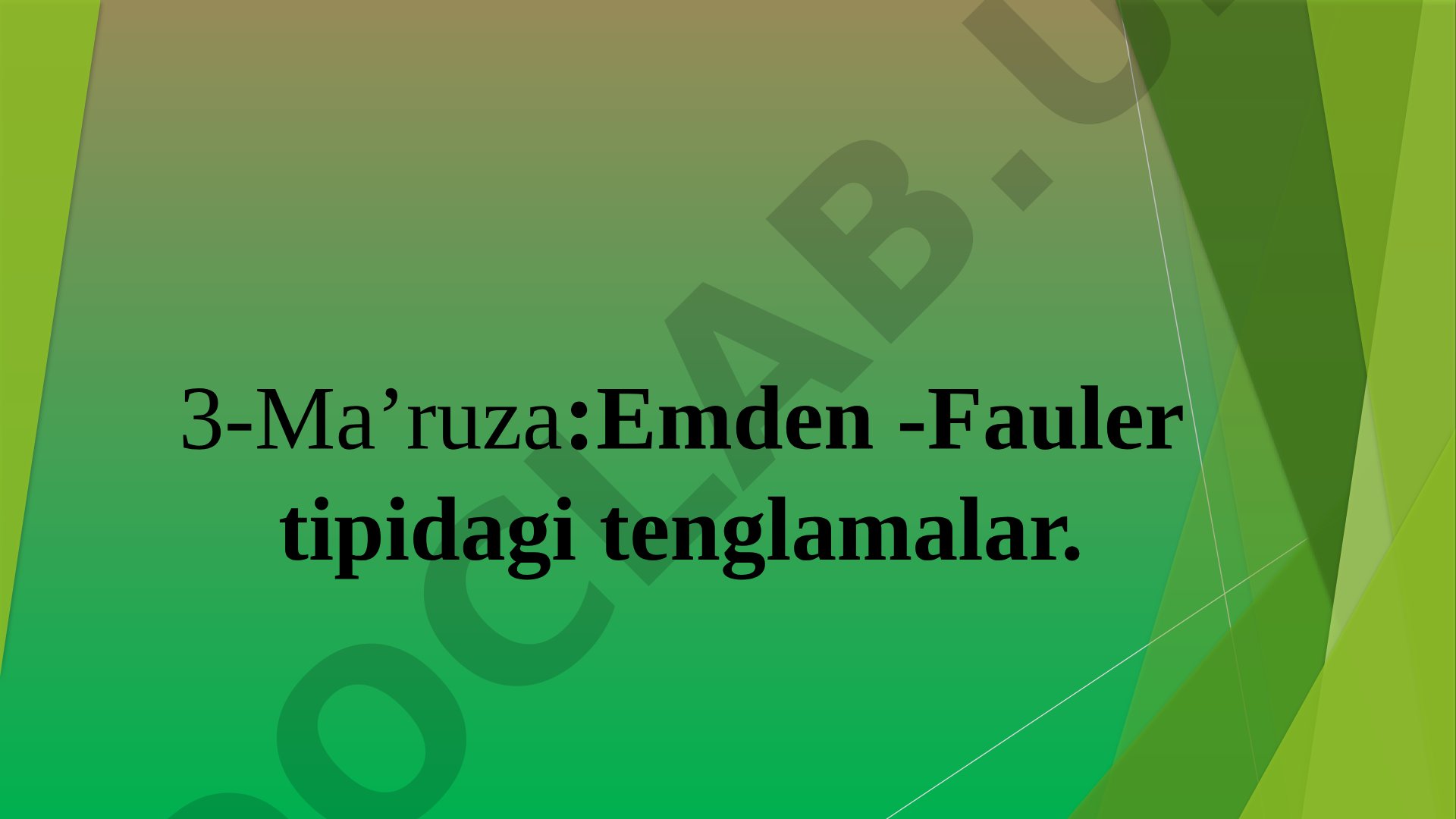 Emden-Fauler tenglamalari, yechim asimptotikasi va saqlanish qonunlari