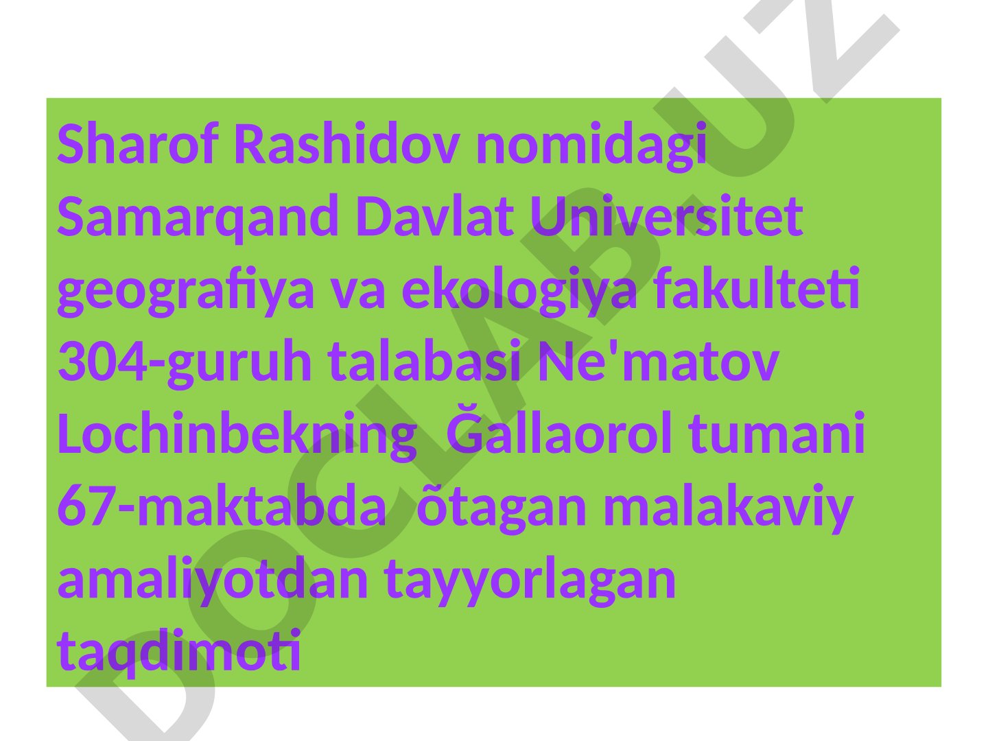 Zakovat intelektual o'yin tadbiridan lavhalar