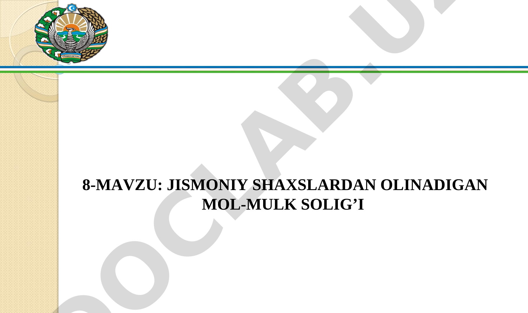 Jismoniy shaxslardan olinadigan mol-mulk solig'i