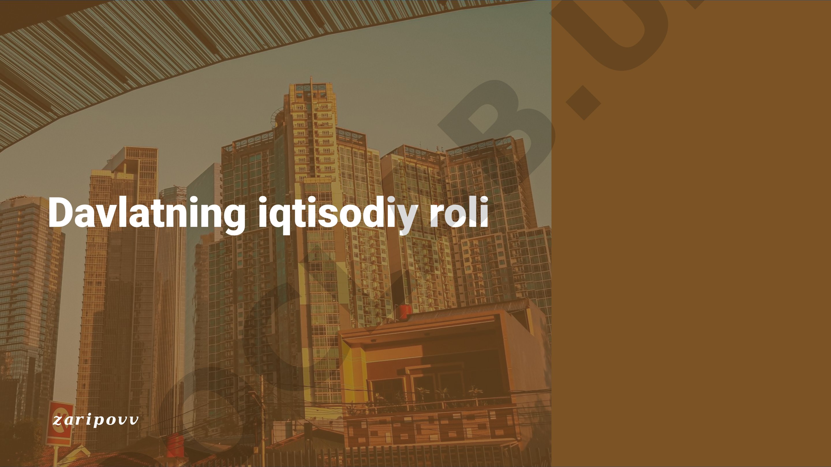 Davlatning iqtisodiy roli
