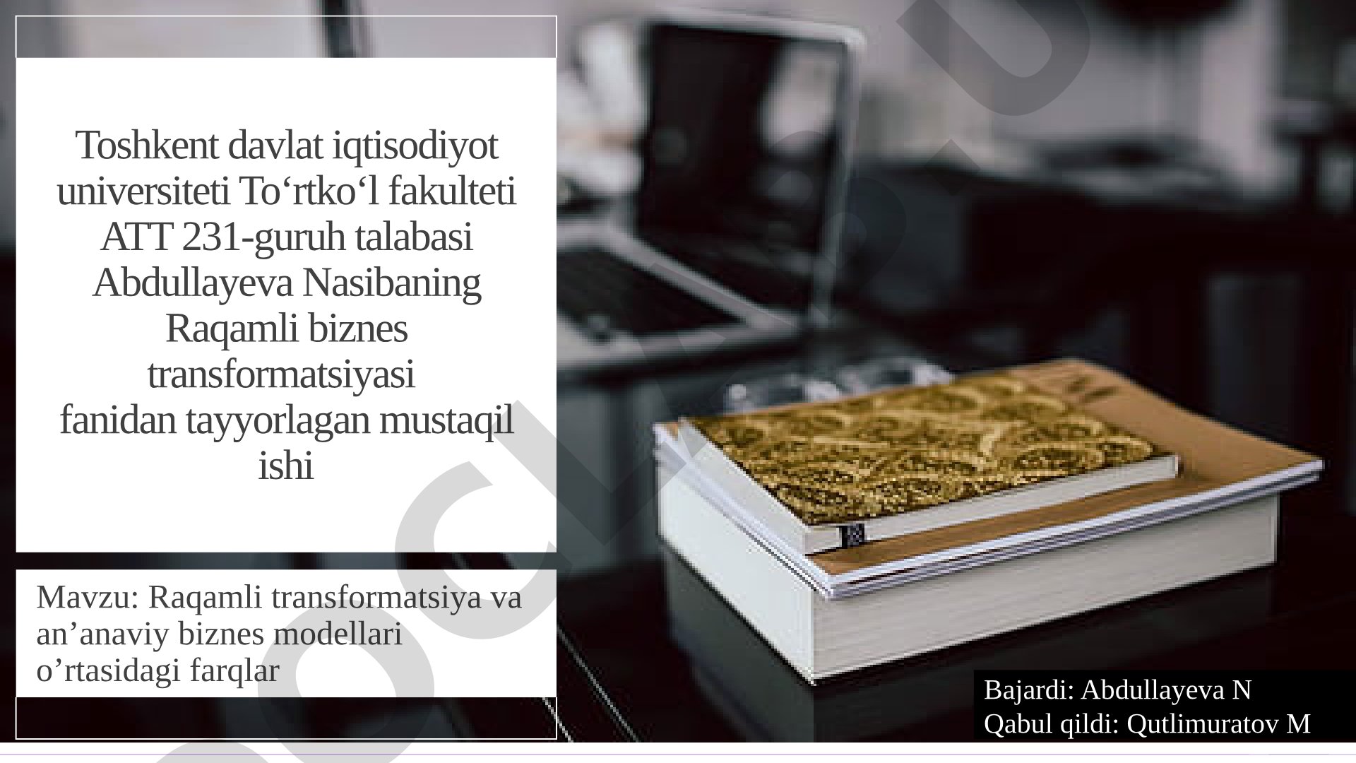 Raqamli transformatsiya va an’anaviy biznes modellari o’rtasidagi farqlar