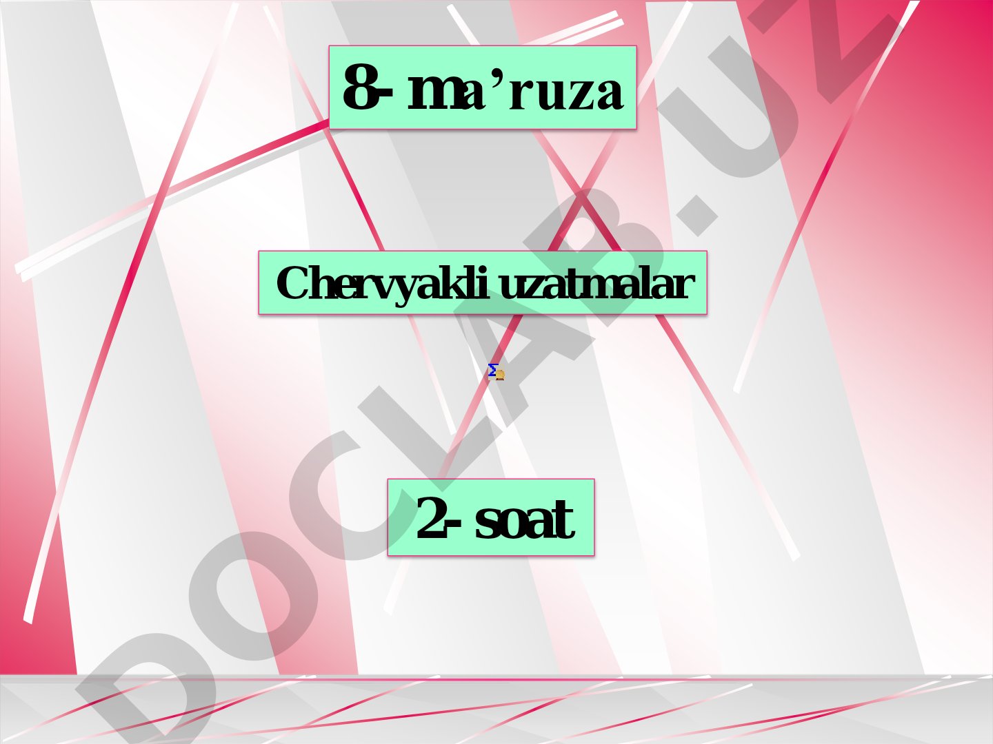 Chervyakli uzatmalarning turlari, geometrik va kinematik parametrlari, FIK va