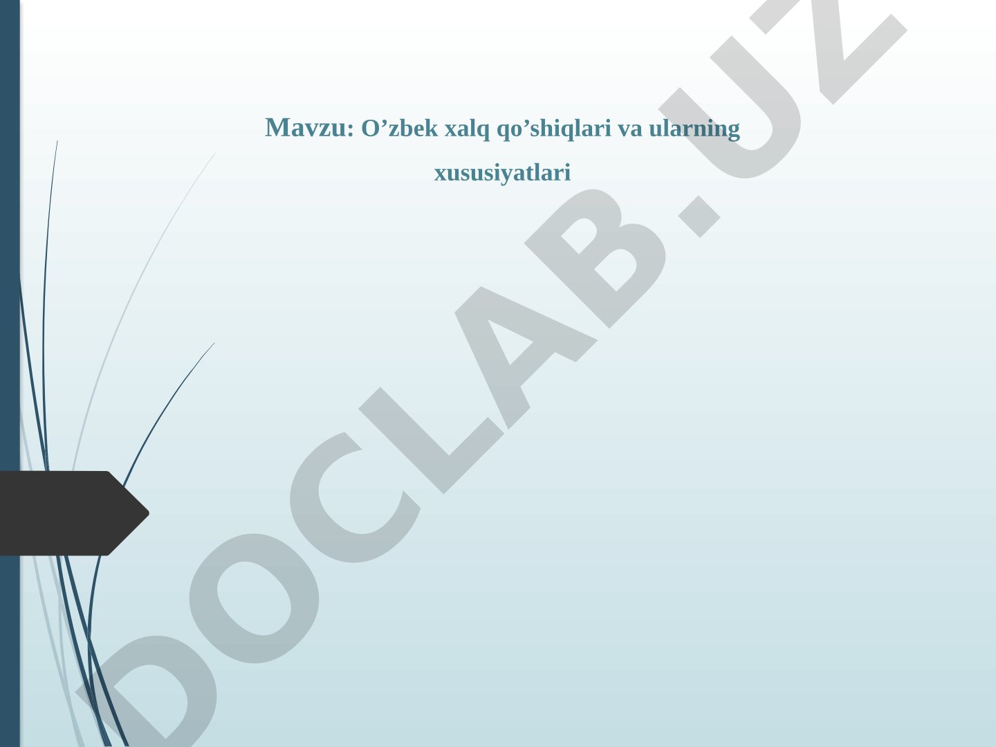 O’zbek xalq qo’shiqlari va ularning xususiyatlari