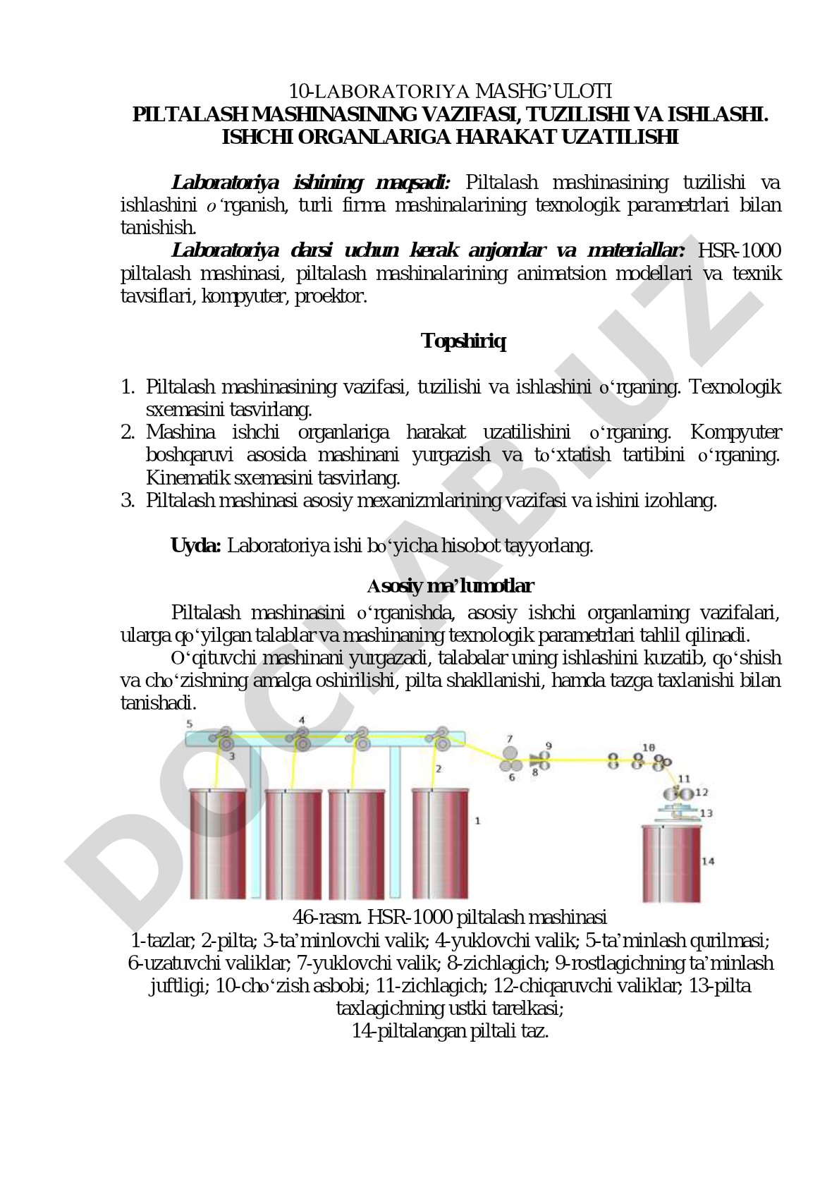 Piltalash mashinasining vazifasi, tuzilishi va ishlashi
