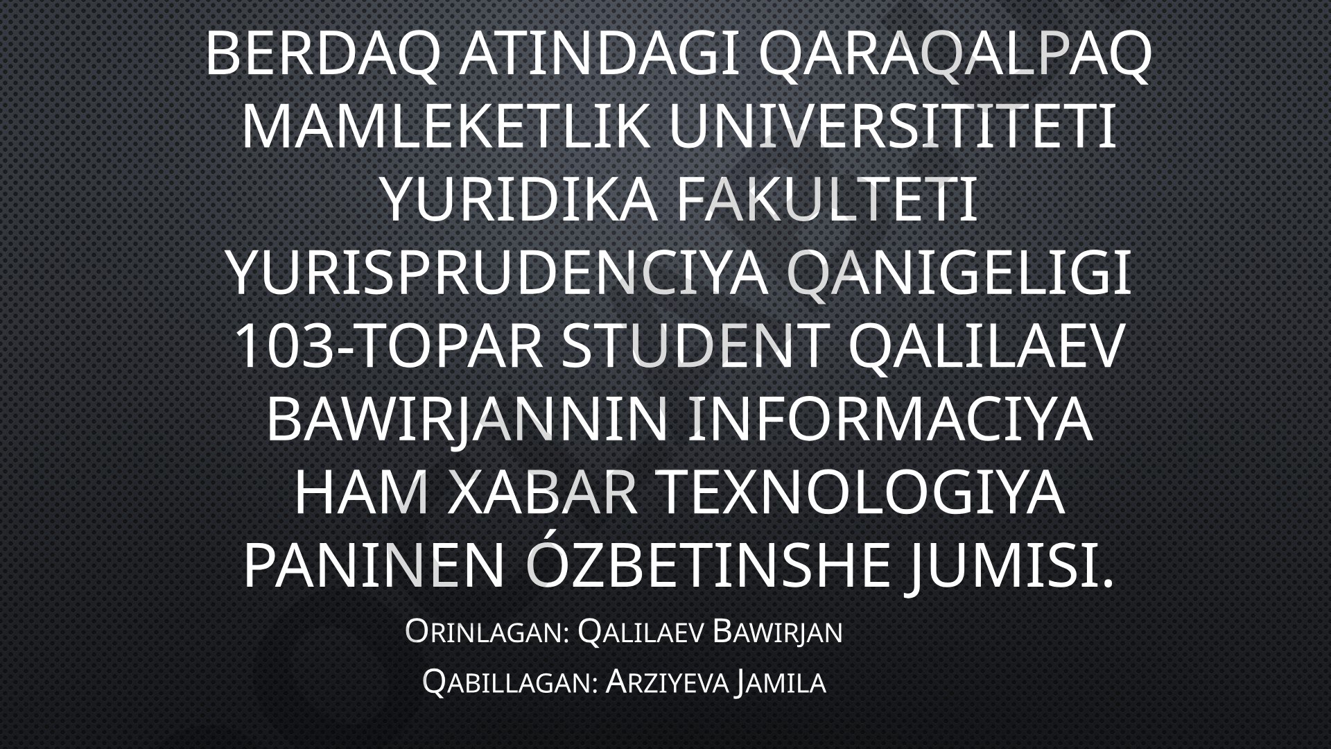 Yuridikalıq maǵlıwmat qıdırıw sistemaları
