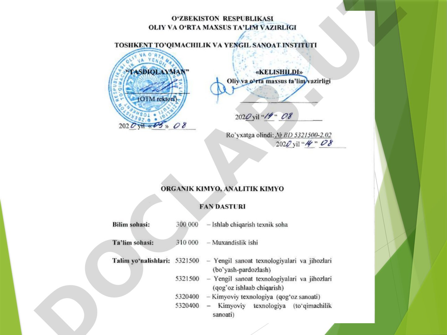 Analitik kimyo faniga kirish