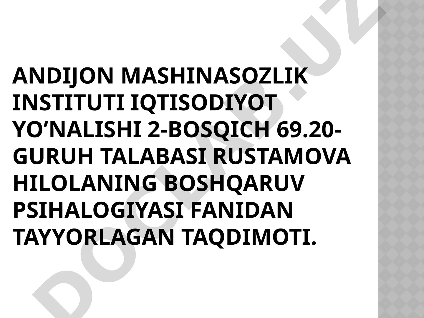 Tashkilotda xodimlar adaptasiyasi tushunchasi, muammolari va bosqichlari haqida taqdimot
