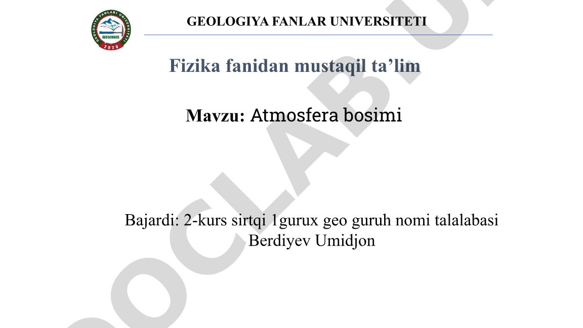 Atmosfera bosimi
