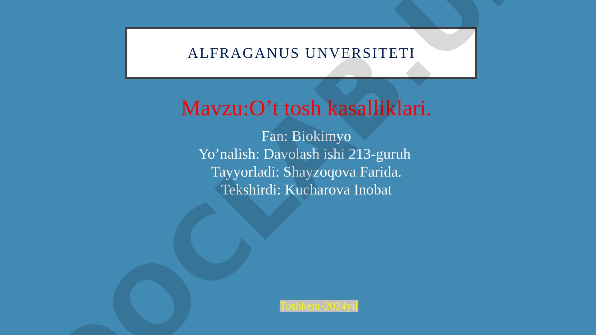 O't tosh kasalliklari