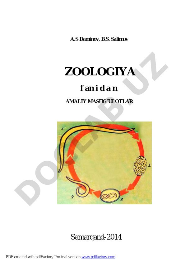 Zoologiya fanidan amaliy mashg'ulotlar