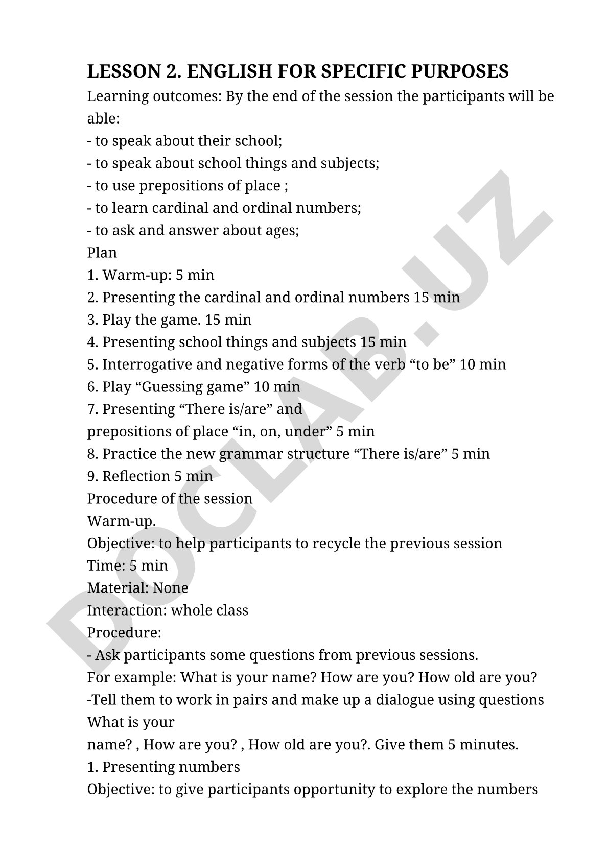 English for Specific Purposes
