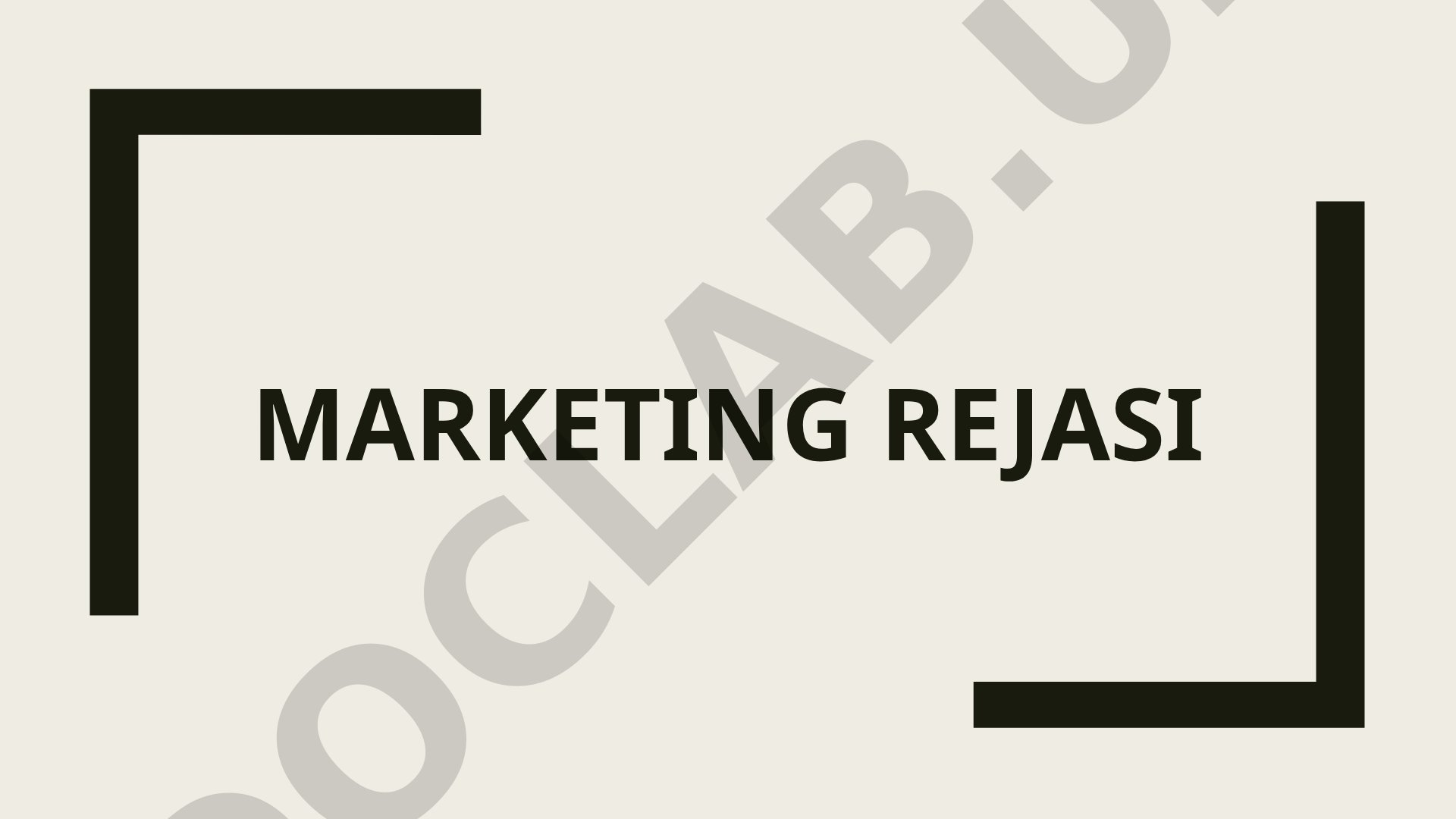 Marketing rejasi va marketingning maqsadi, vazifalari haqida