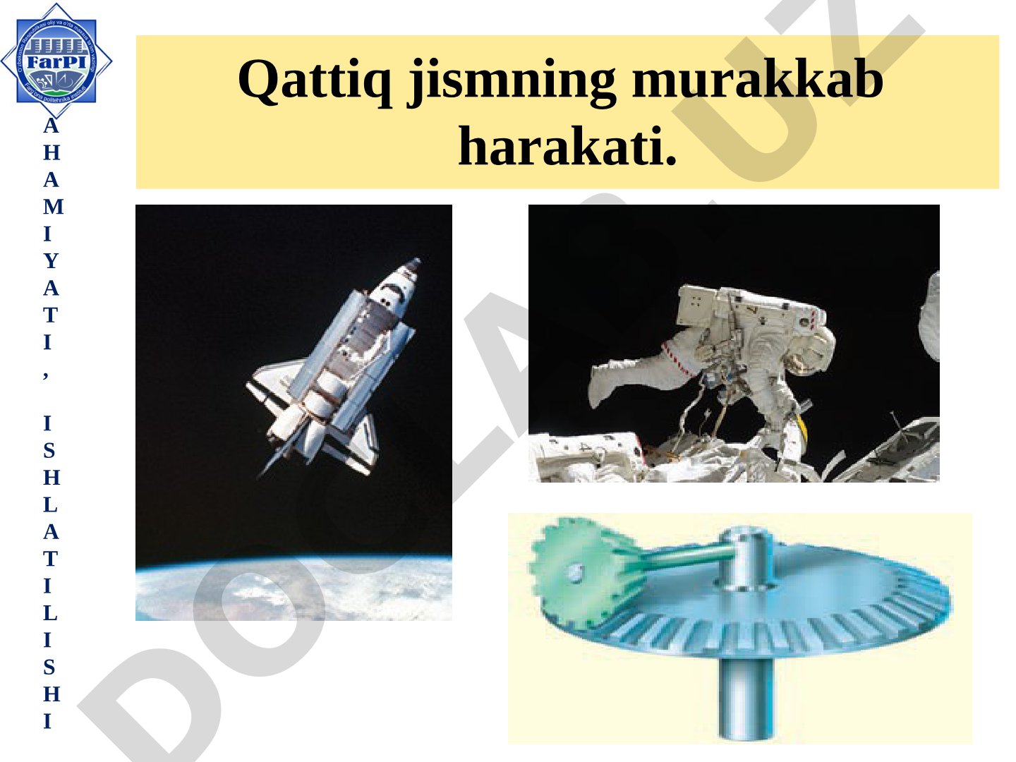 Qattiq jismning murakkab harakati