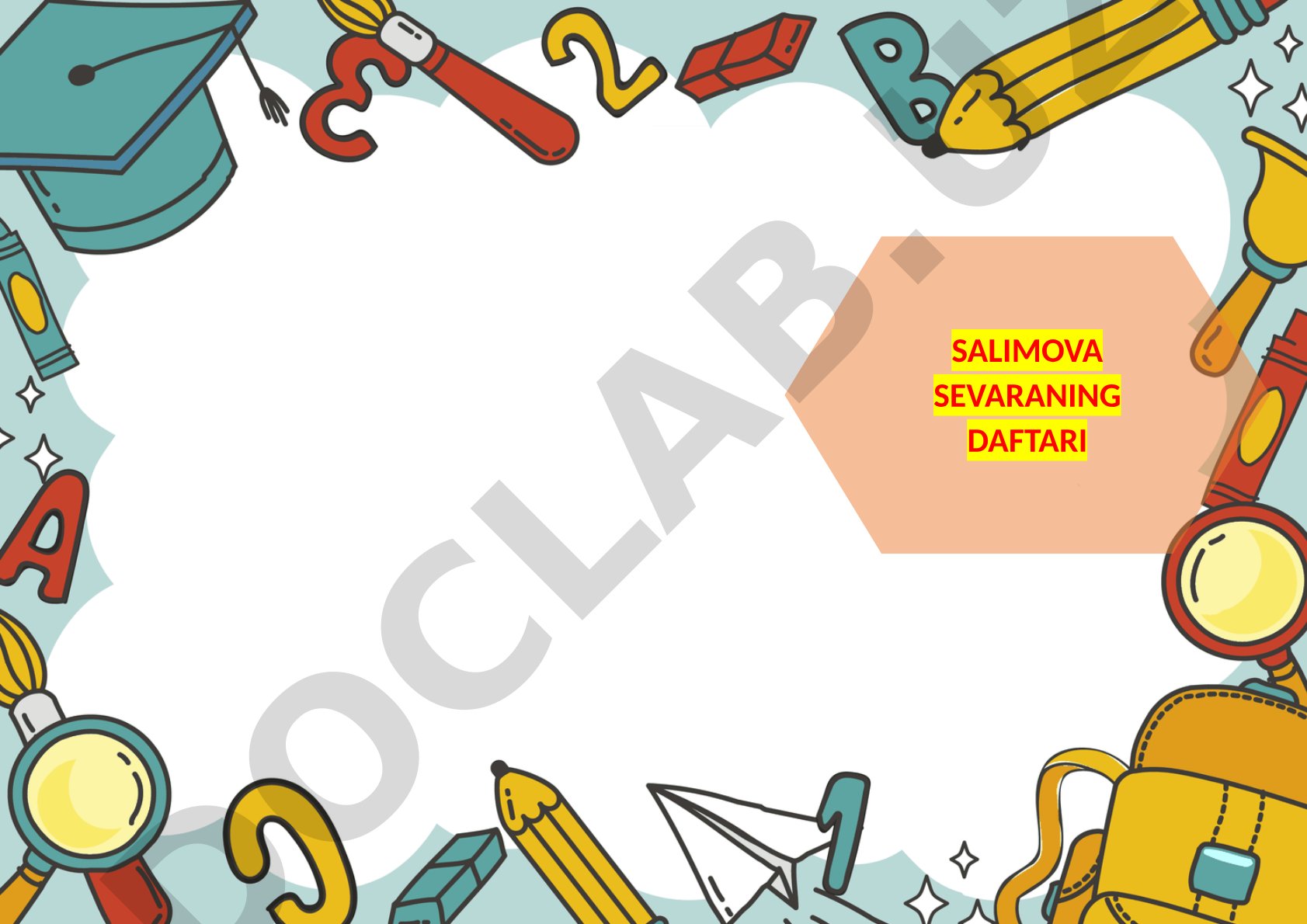 Salimova Sevaraning daftari