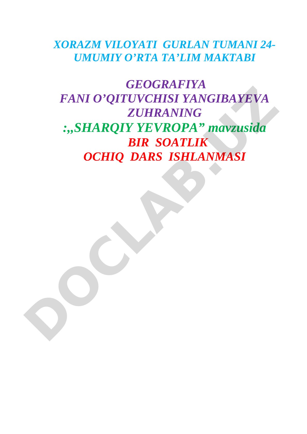 Sharqiy yevropa