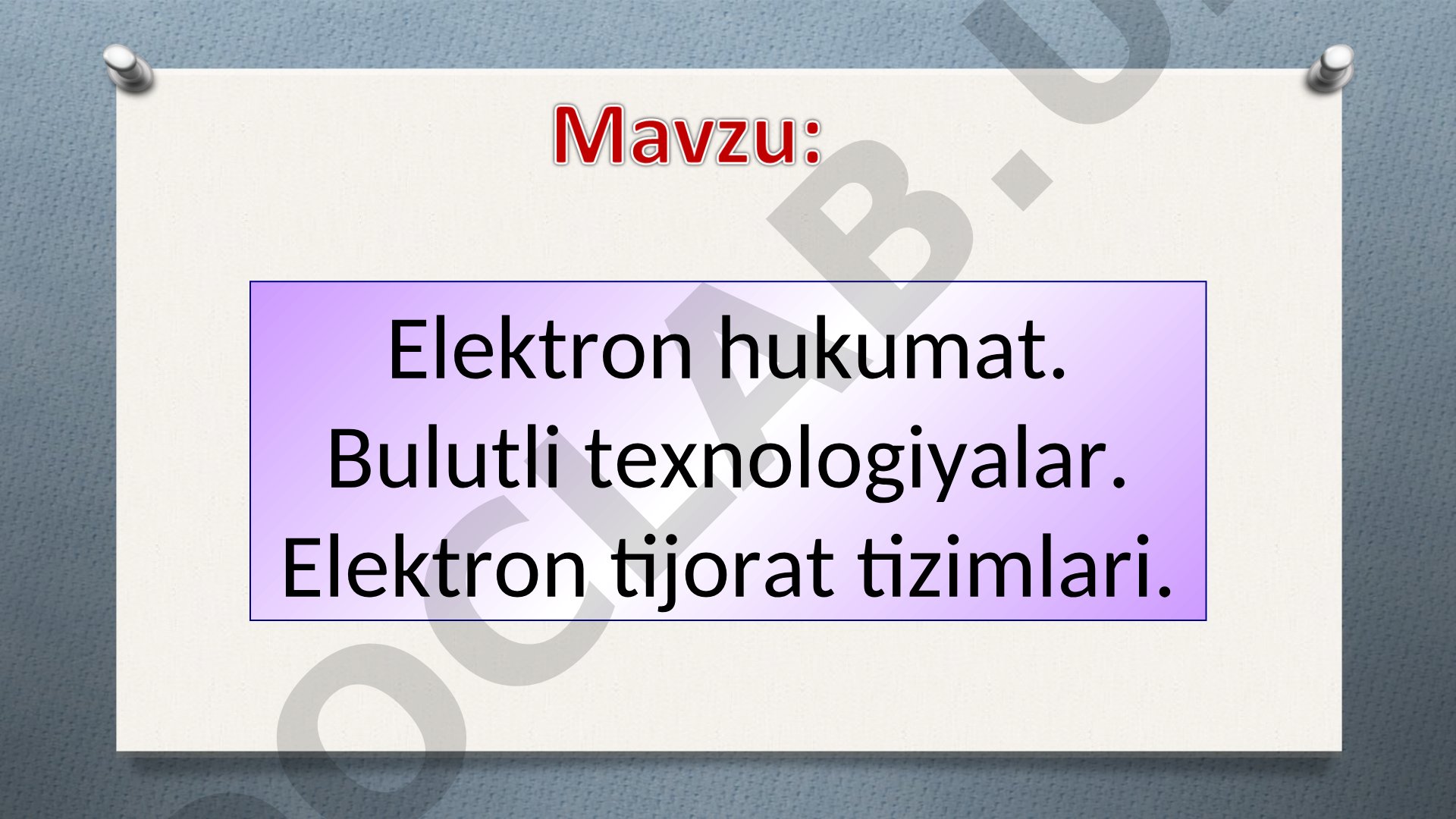 Elektron hukumat va raqamli texnologiyalar