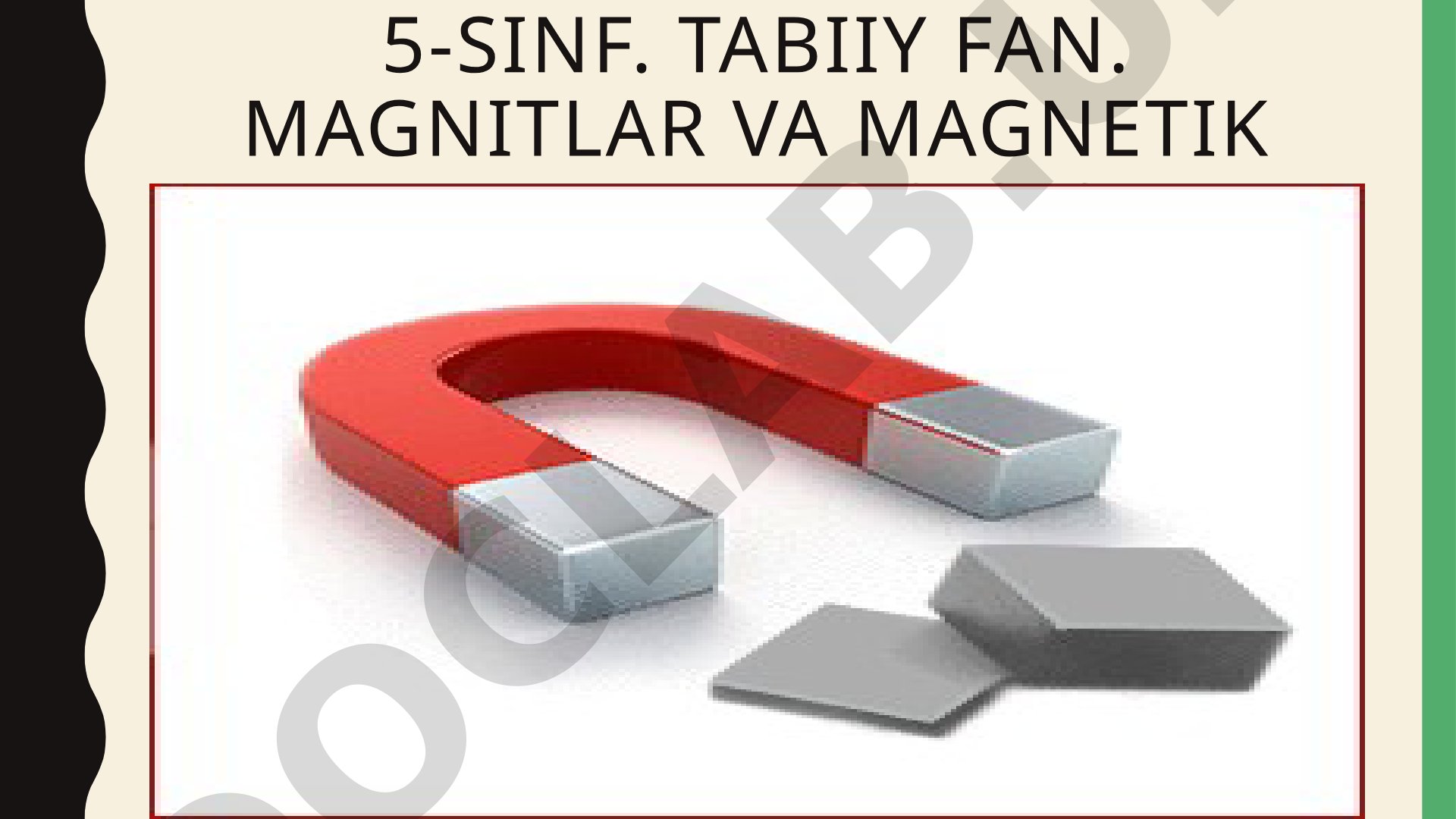 Magnitlar va magnetik materiallar 2-qism