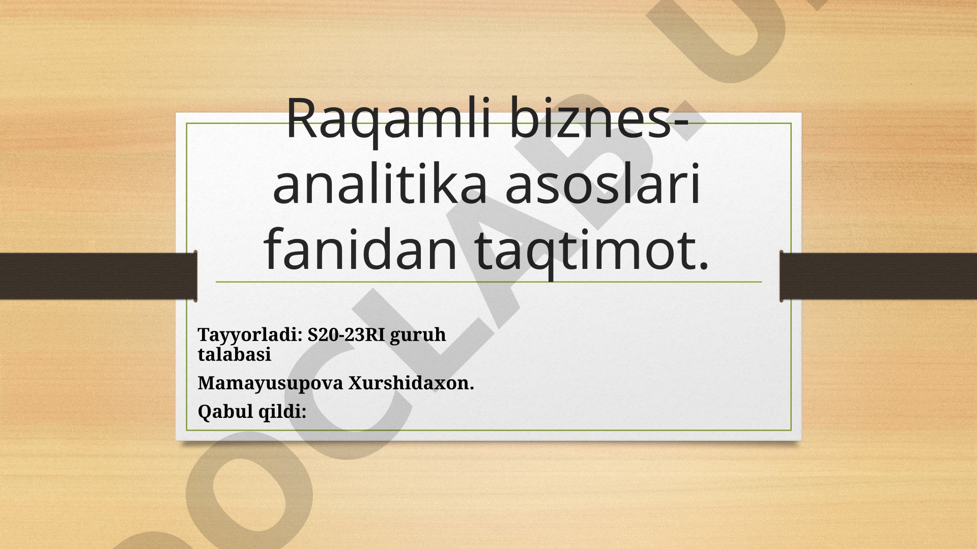 Mahsulot narxini dinamik modellari asosida bashorat qilish