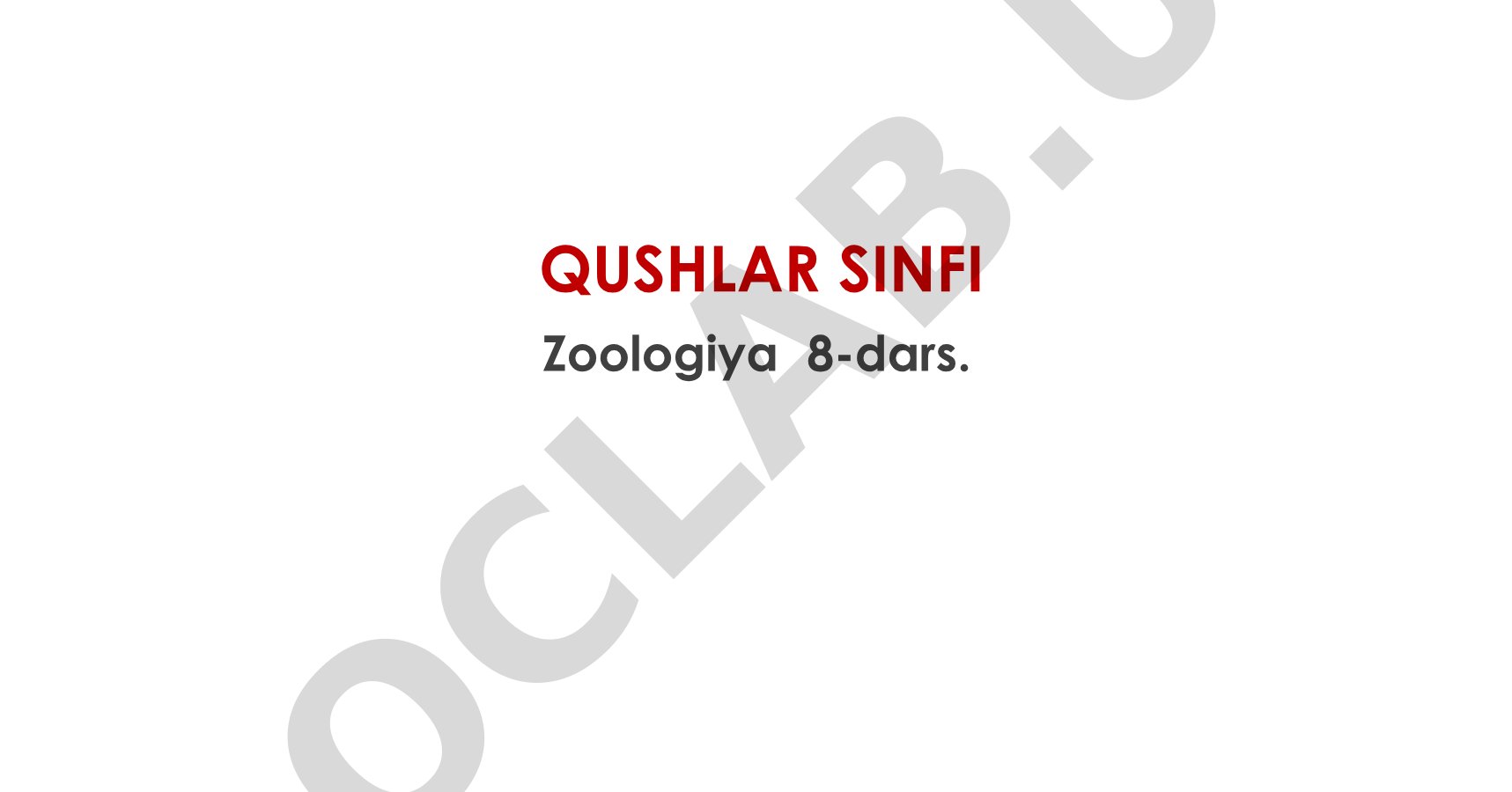 Qushlar sinfi
