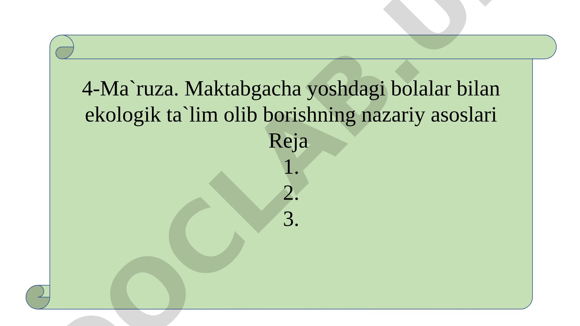 Maktabgacha yoshdagi bolalar bilan ekologik ta`lim olib borishning nazariy asoslari