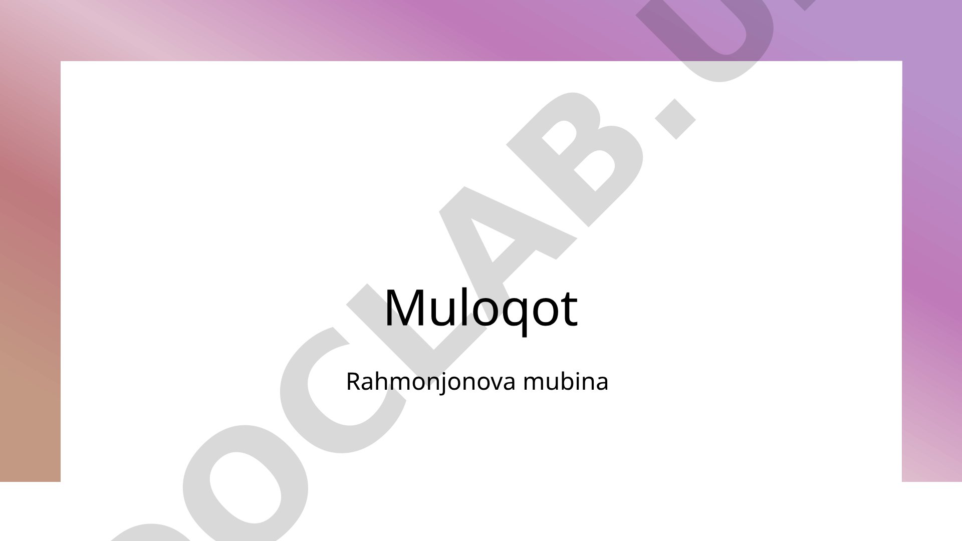 Muloqotning asosiy tushunchalari va uning hayotdagi roli