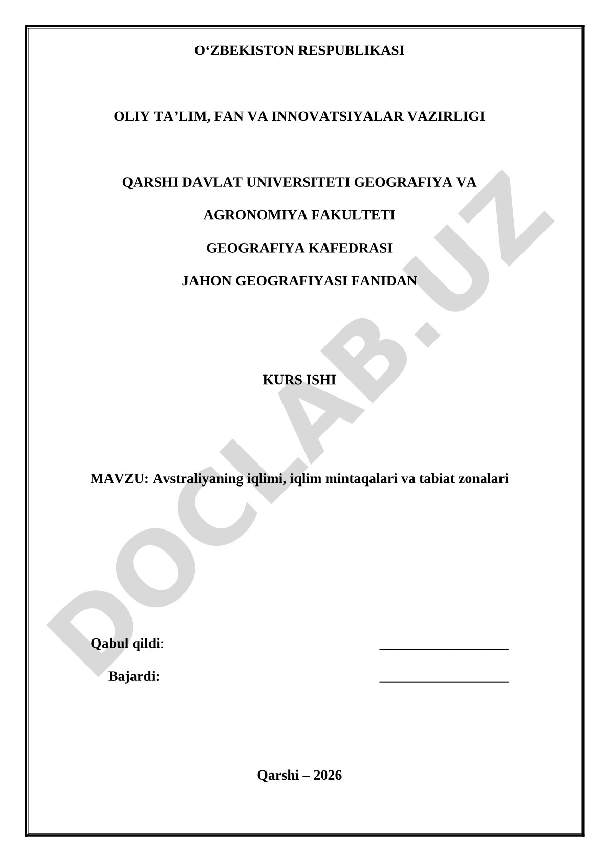Avstraliyaning iqlimi, iqlim mintaqalari va tabiat zonalari