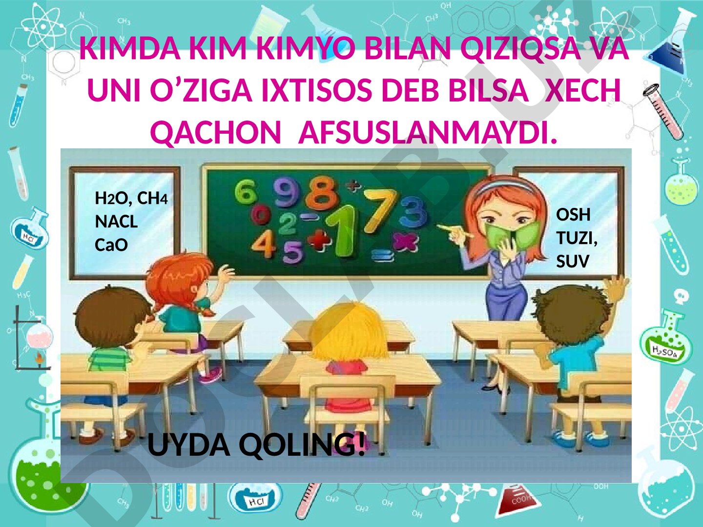 Kimyo fani PISA dasturi bo’yicha