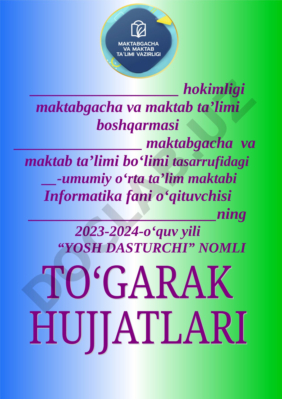 Yosh dasturchi to‘garagi