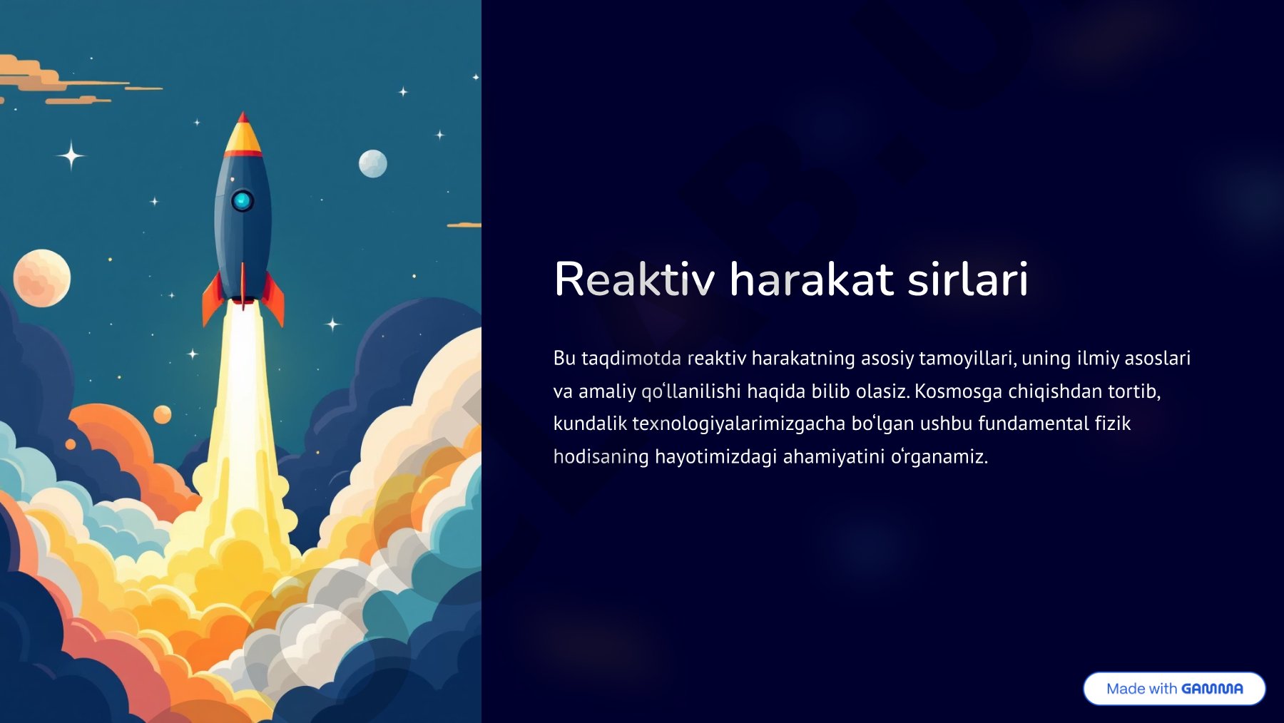 Reaktiv harakat sirlari