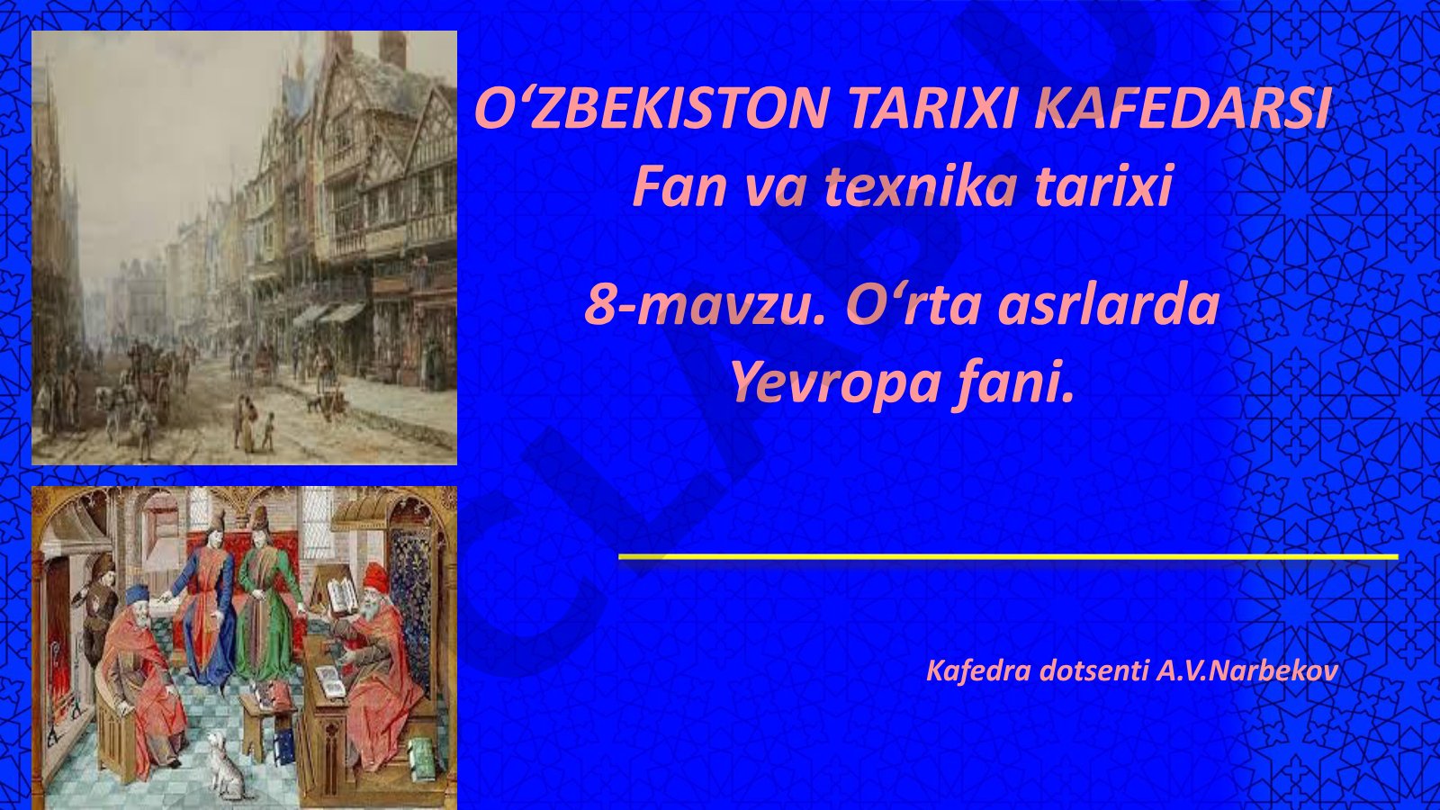 O‘rta asrlarda Yevropa fani