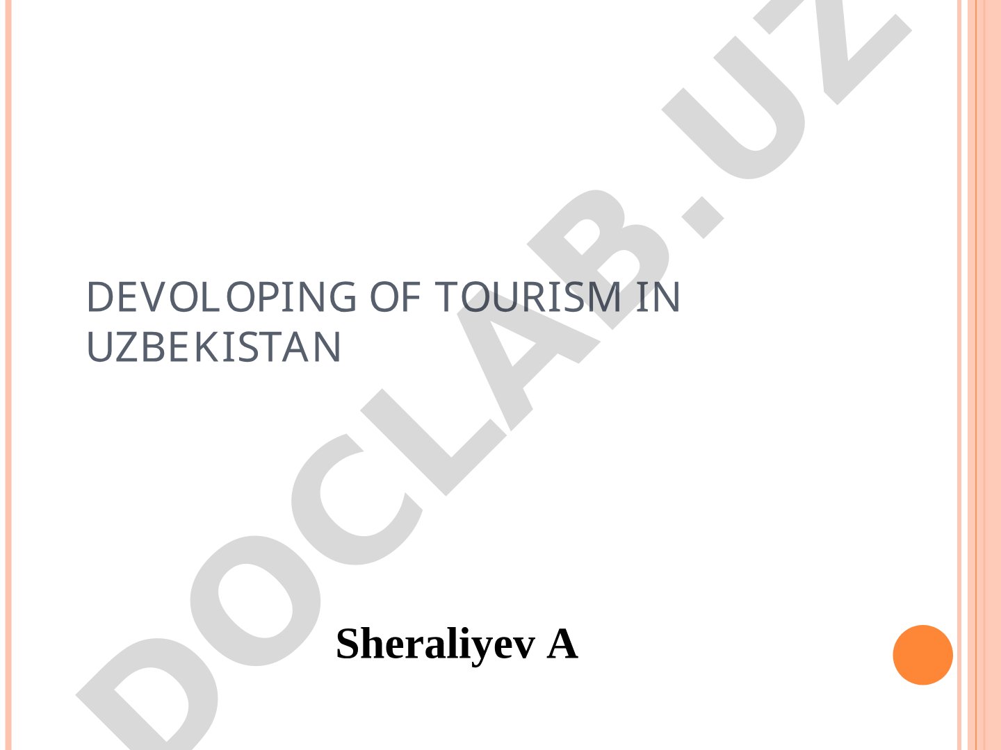 Development of Tourism in Uzbekistan