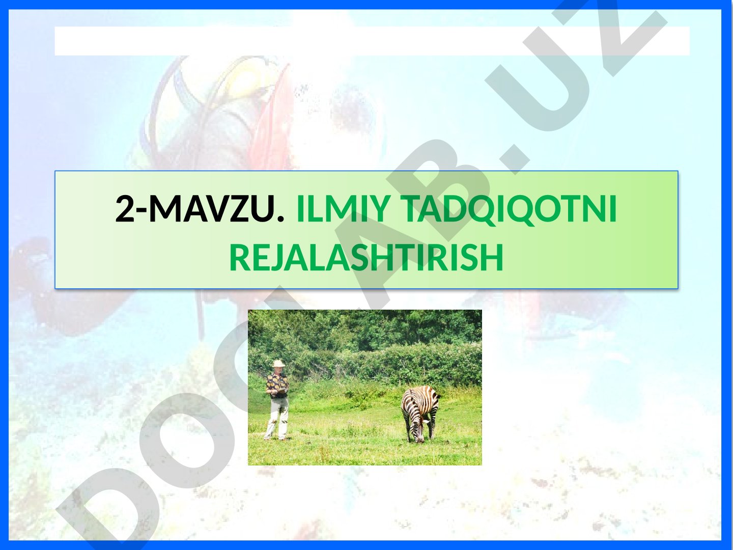 ILMIY TADQIQOTNI REJALASHTIRISH