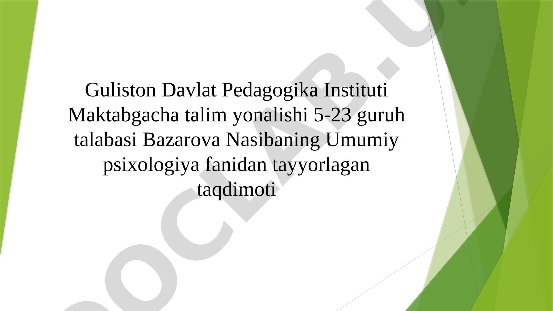 Psixologiya fanining maqsad va vazifalari