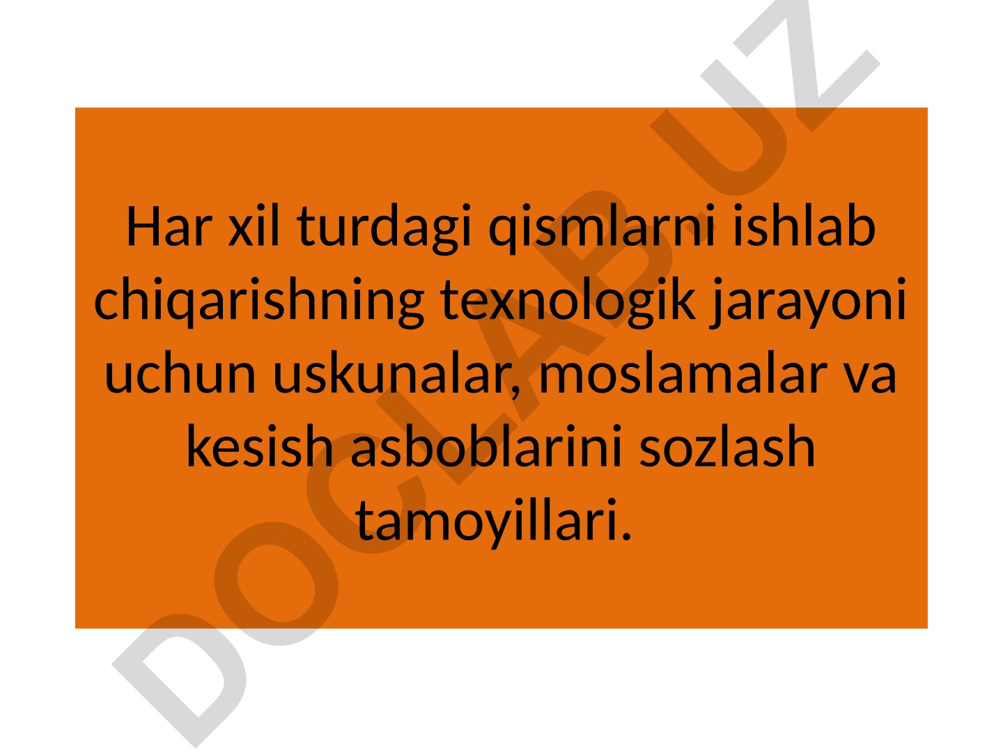 Ishlab chiqarish texnologik jarayonlari va uskunalar