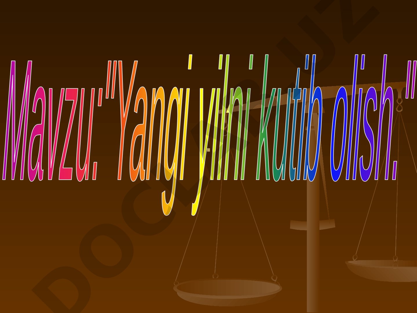 Yangi yilni kutib olish