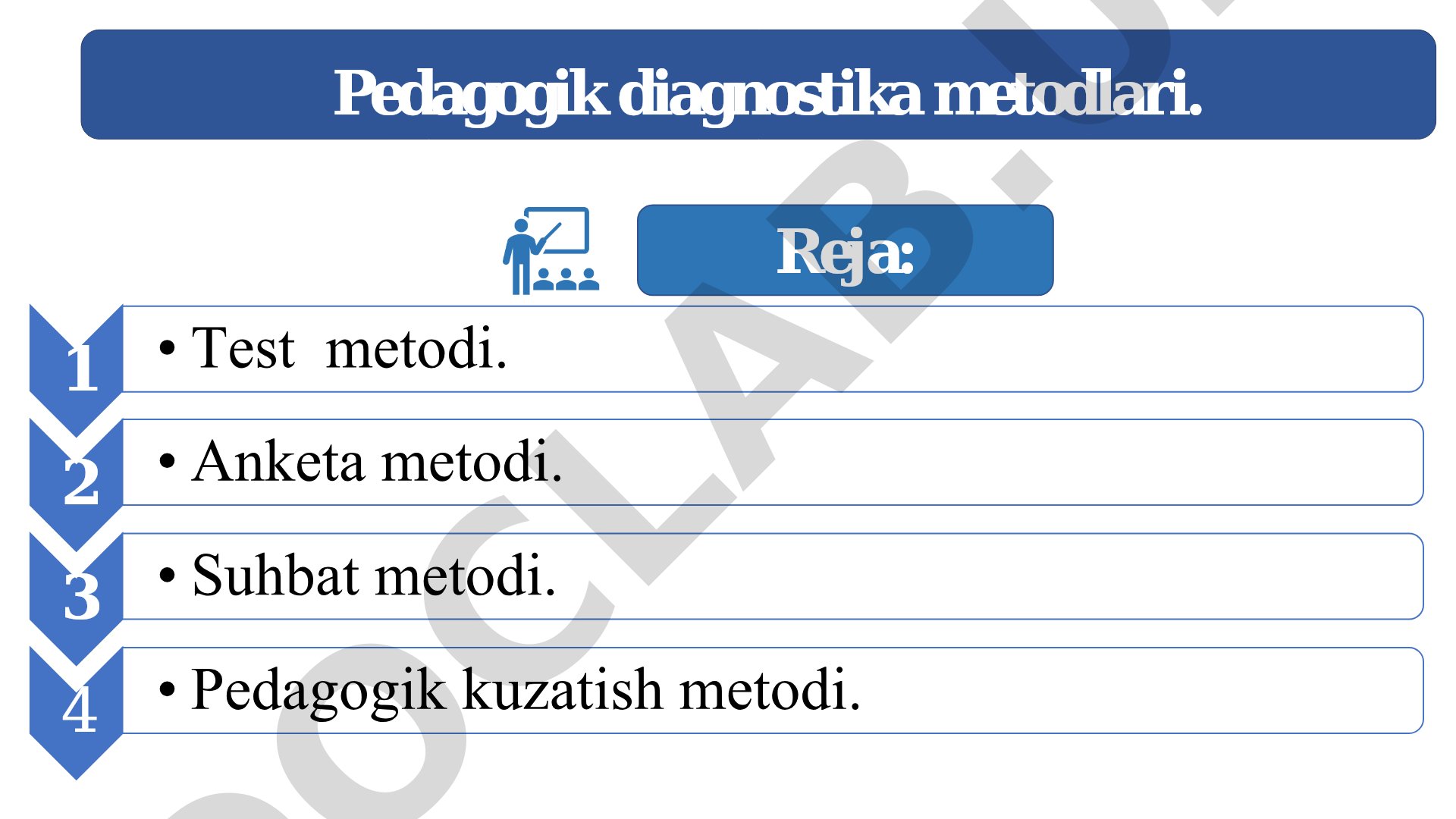 Pedagogik diagnostika metodlari