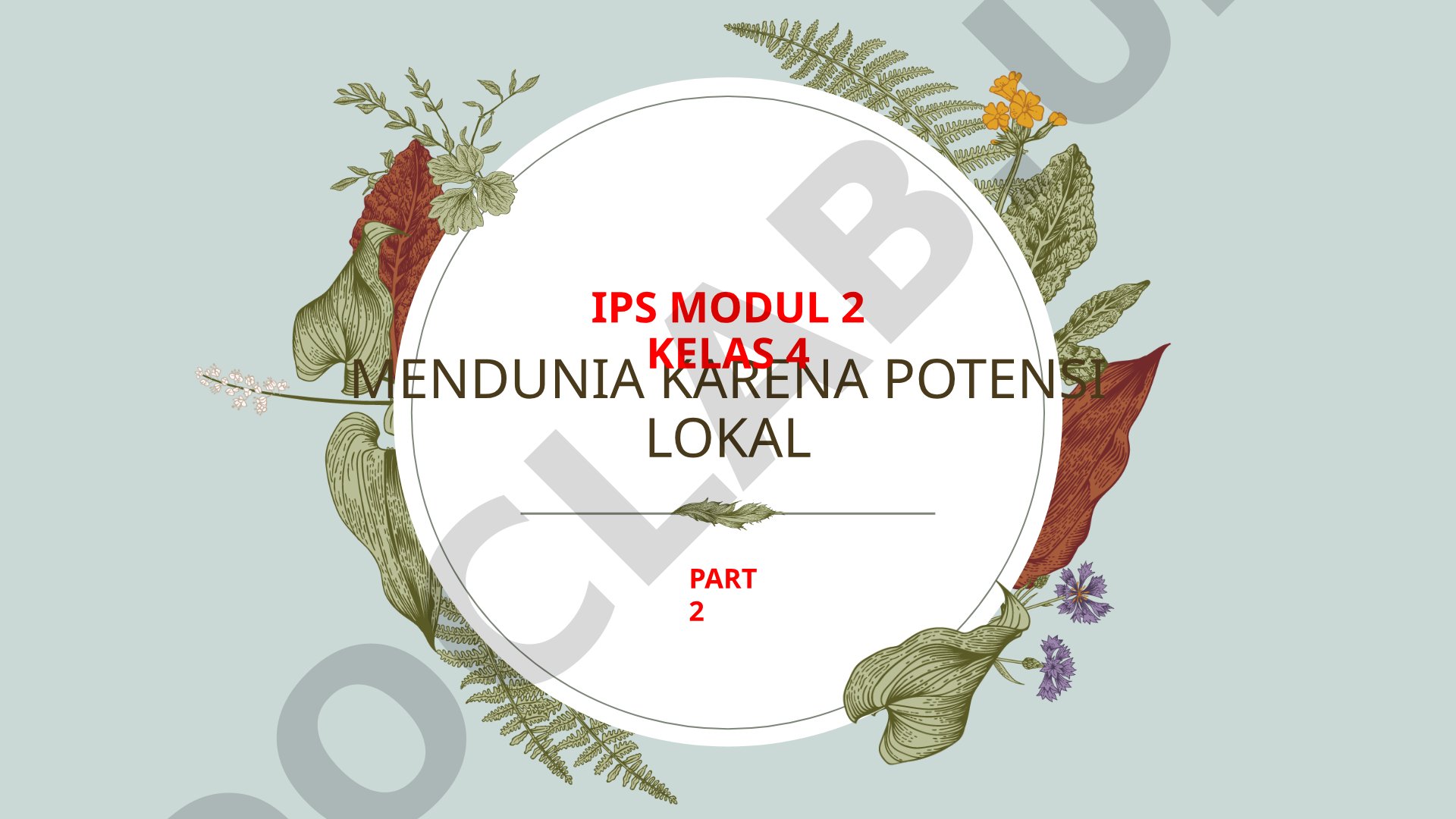 Mendunia Karena Potensi Lokal IPS Modul 2 Kelas 4 Part 2