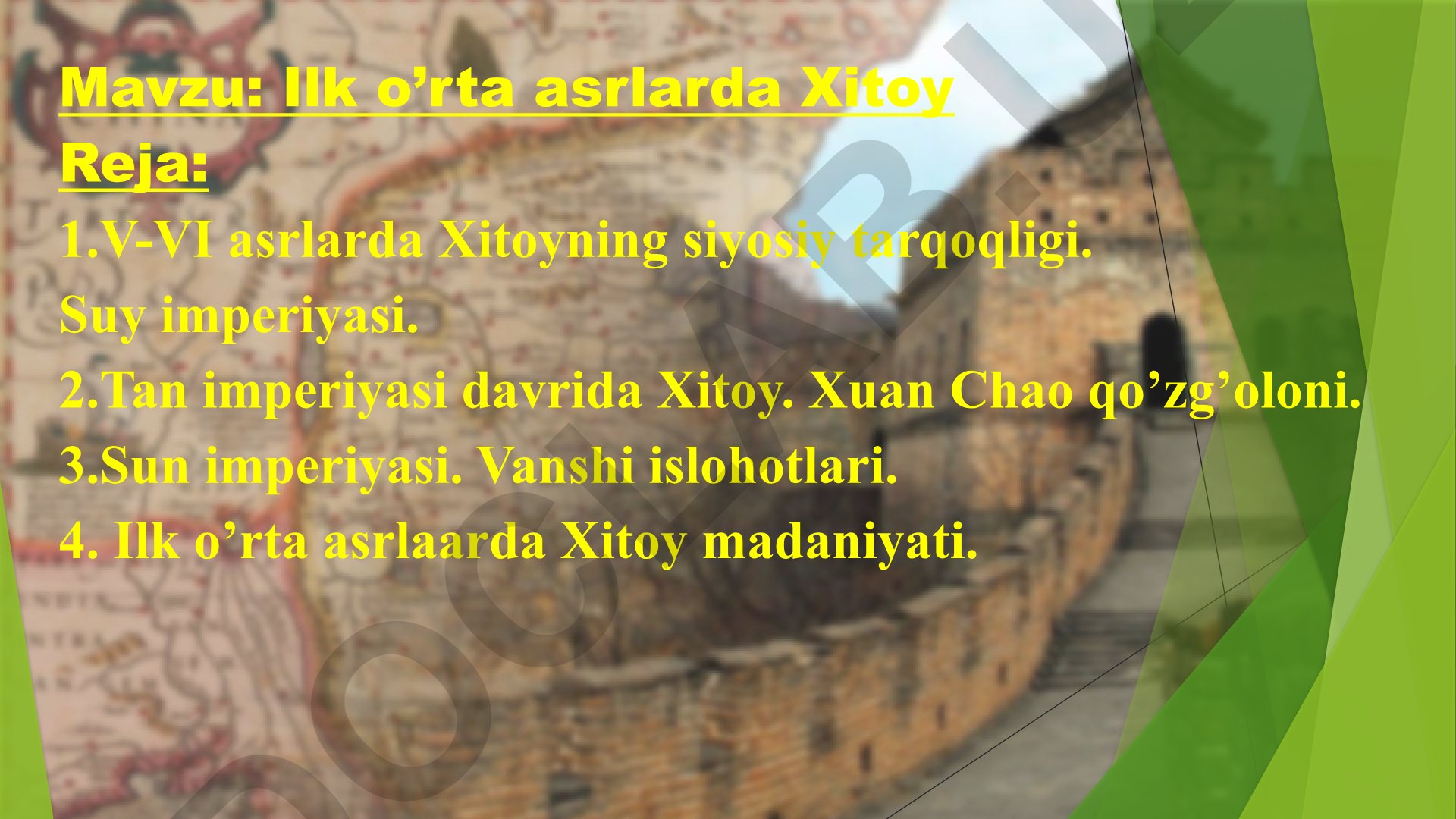 Ilk o’rta asrlarda Xitoy