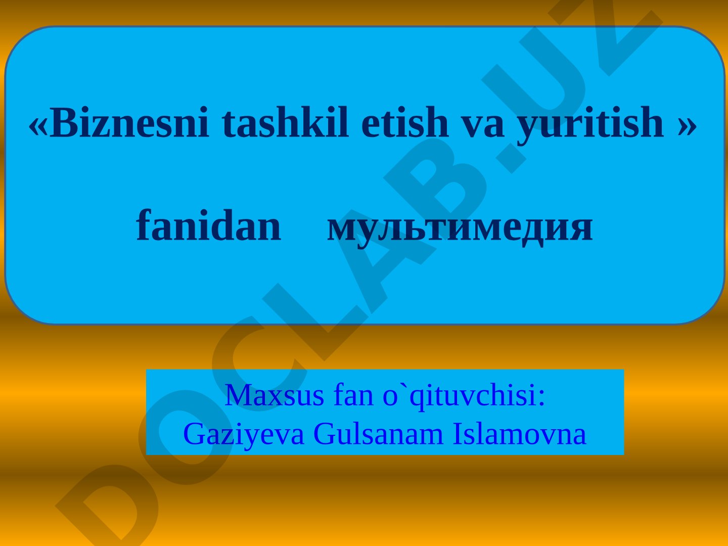 Biznes kontseptsiyasi. Biznes g’oyalarni izlash va tanlash manbalari