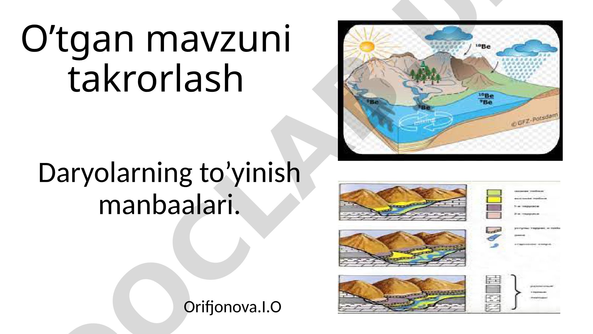 Daryolarning loyqa oqiziqlari, suv eroziyasi va oqiziqlarni hisoblash usullari haqida