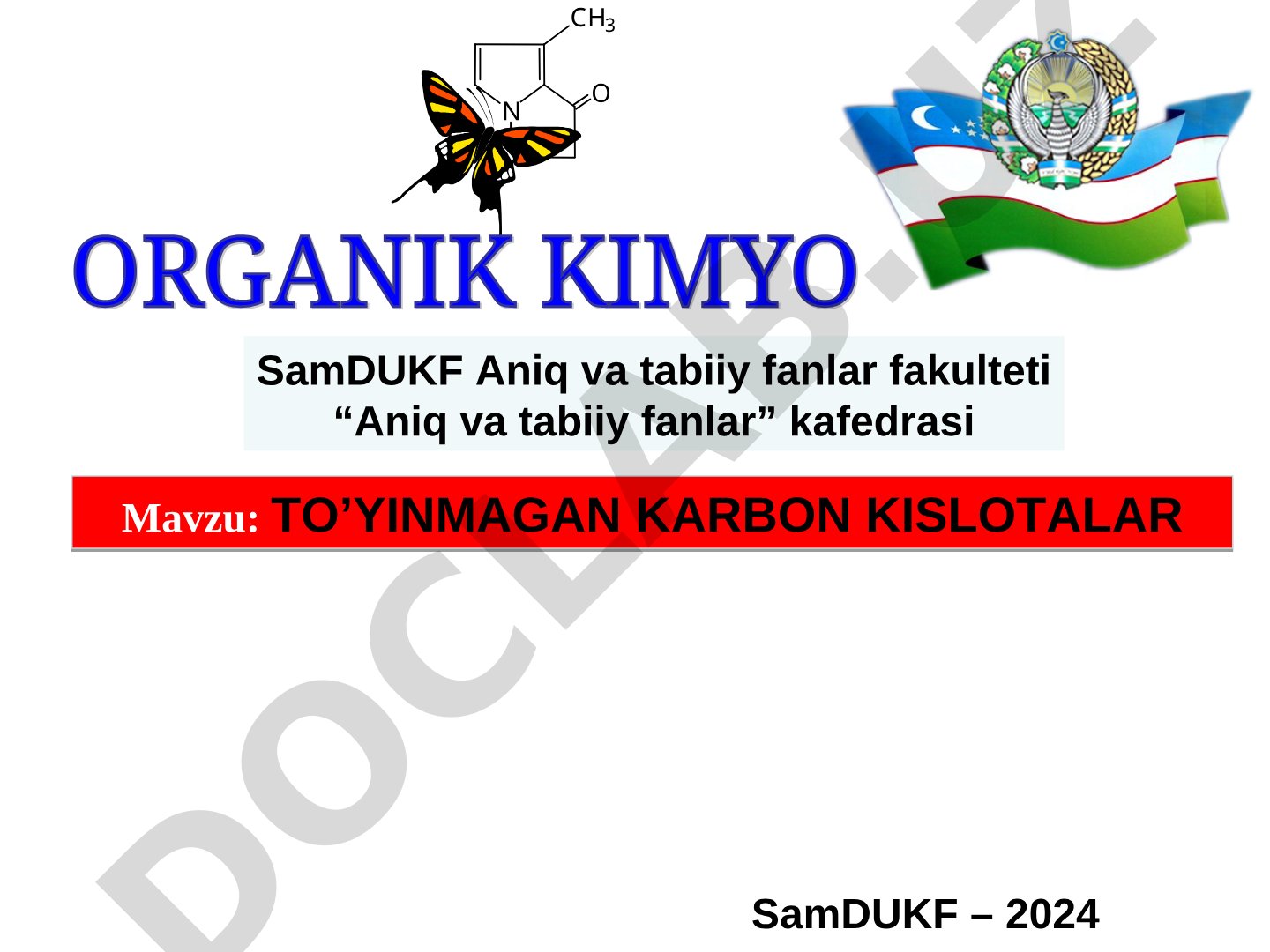 TO’YINMAGAN KARBON KISLOTALAR