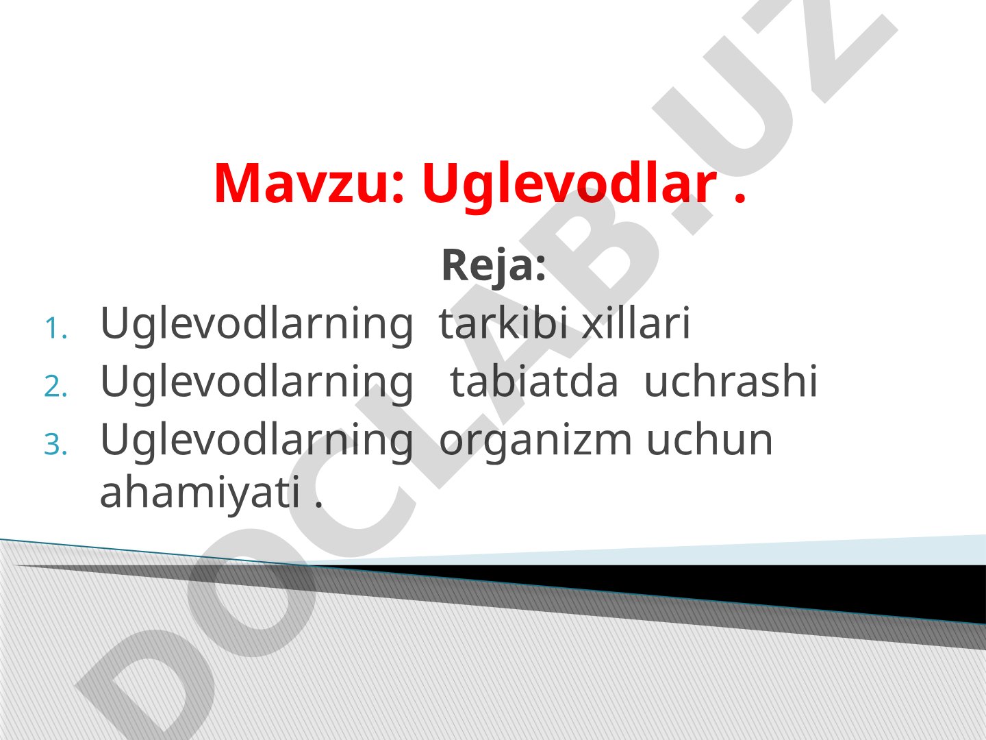 Uglevodlar