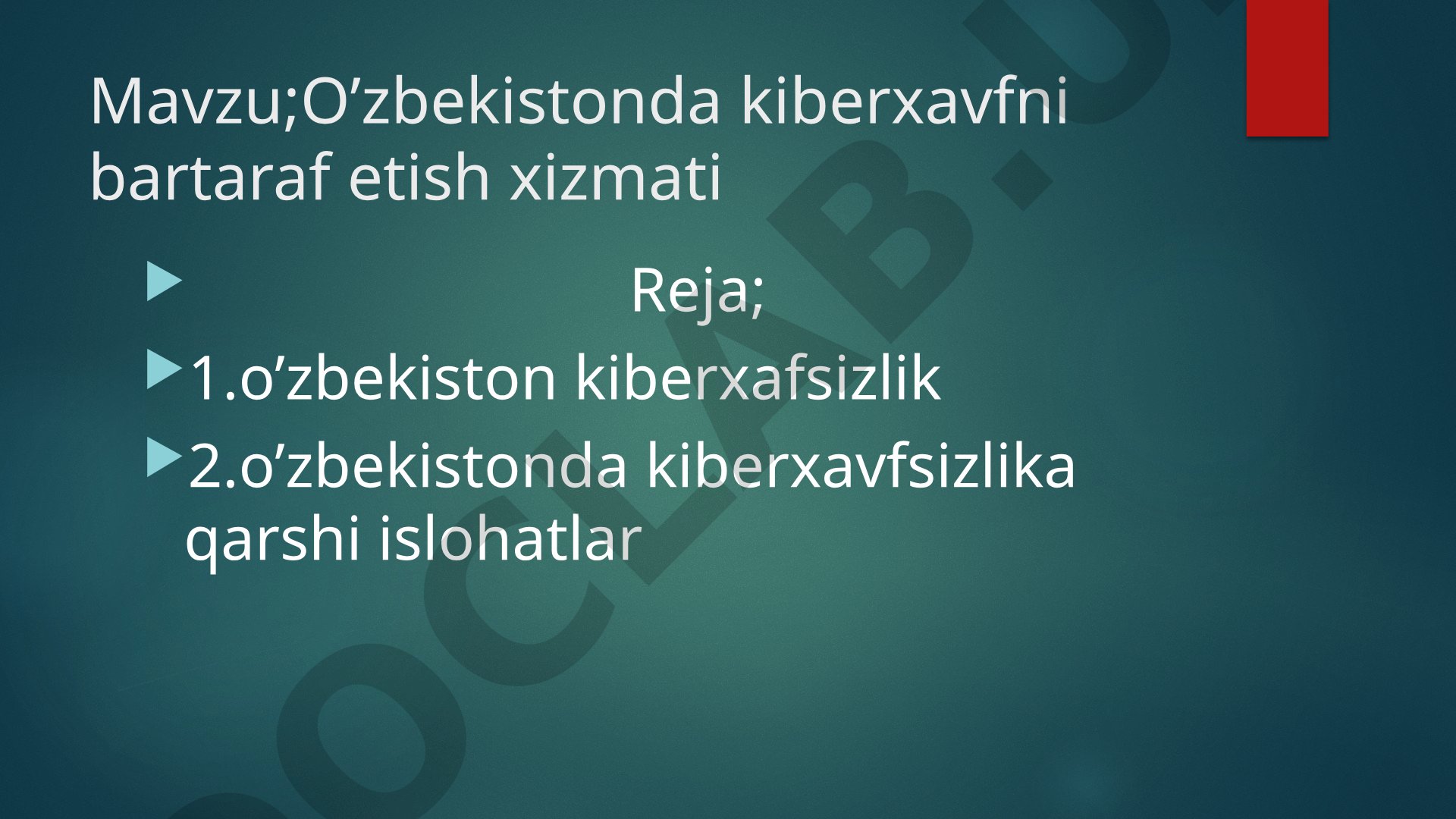 O’zbekistonda kiberxavfni bartaraf etish xizmati
